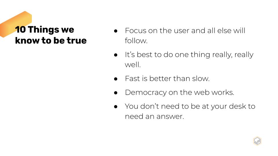 Google Philosophy: Ten things we know to be true | Skooldio Blog - Tech Giants: How culture shapes the way they do things